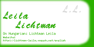 leila lichtman business card